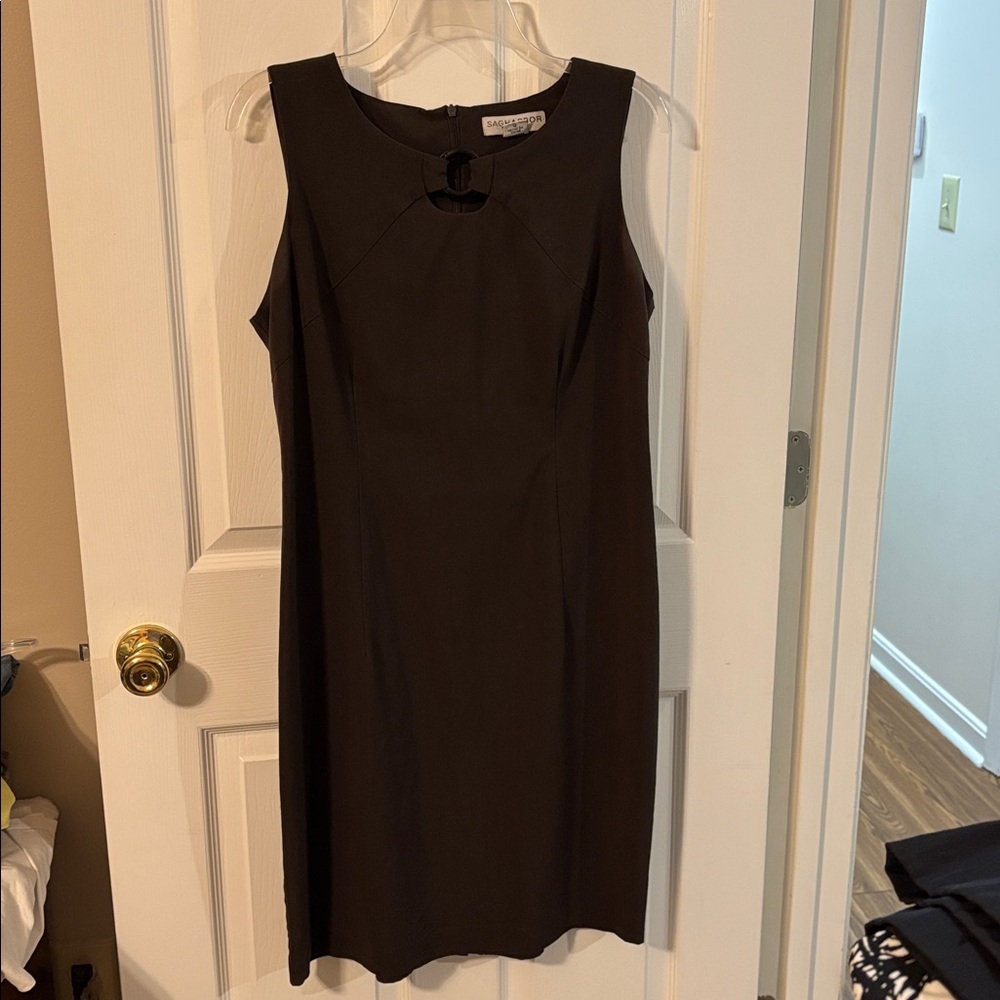 Sag Harbor Brown Dress with Ring Detail